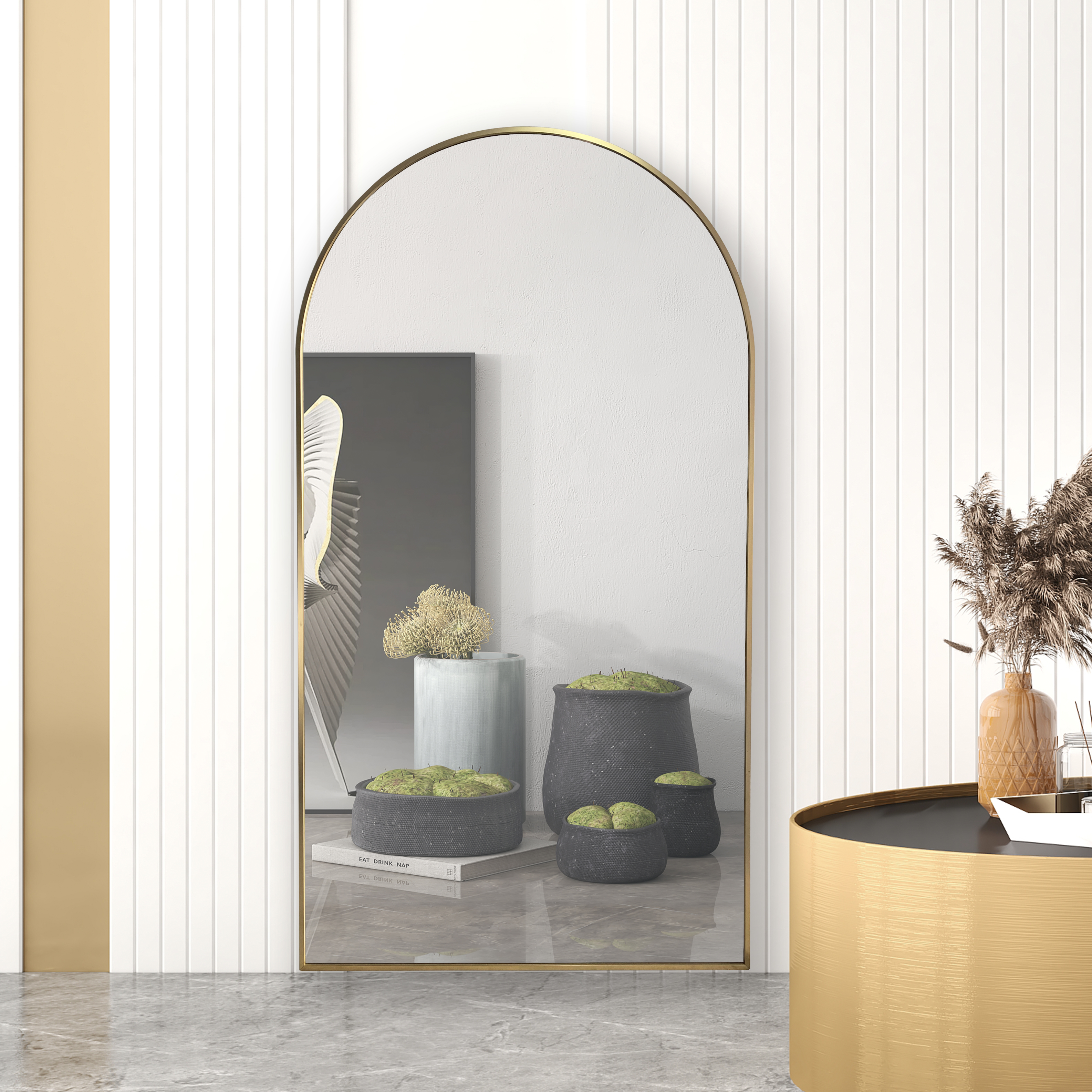 large arched window mirror